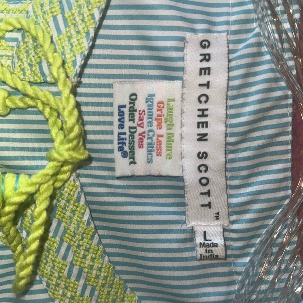 Gretchen Scott cotton tunic in fabulous condition.